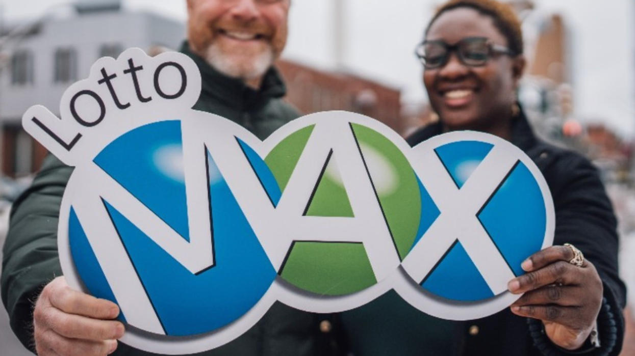 A Lotto Max sign.