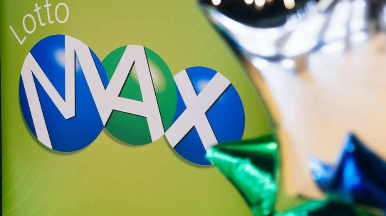 A Lotto Max sign.