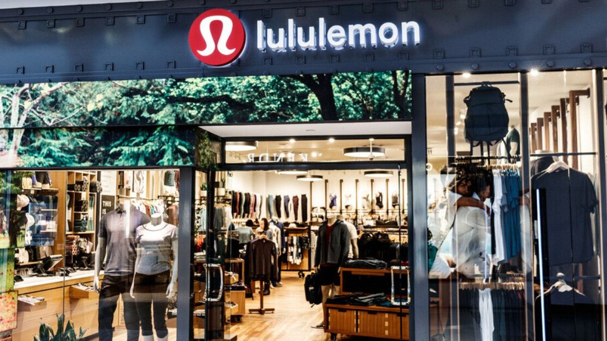 A Lululemon storefront.