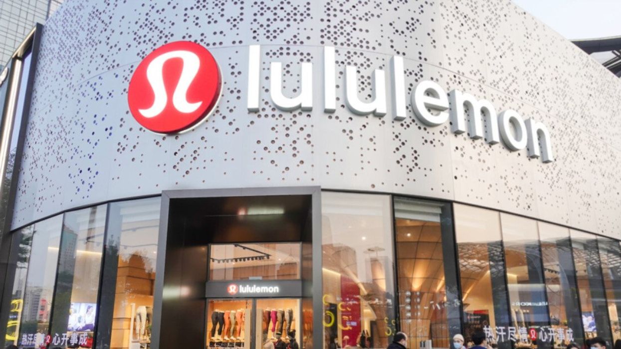 A Lululemon storefront.