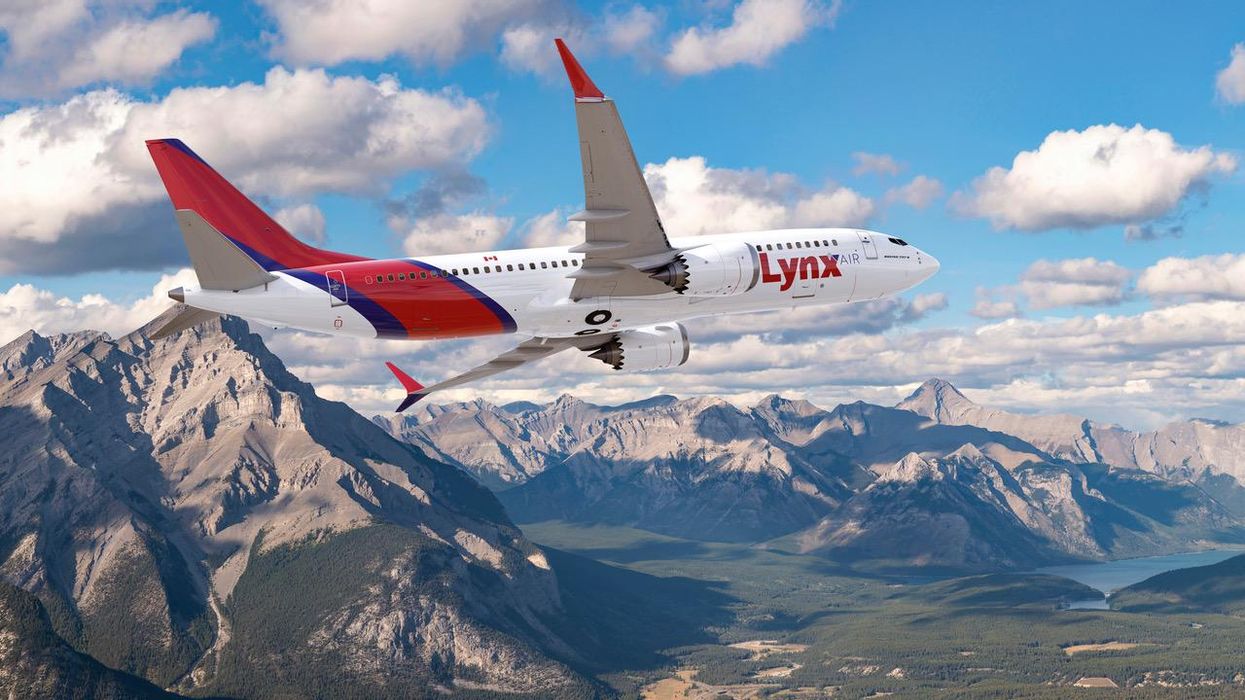 A Lynx Air plane.