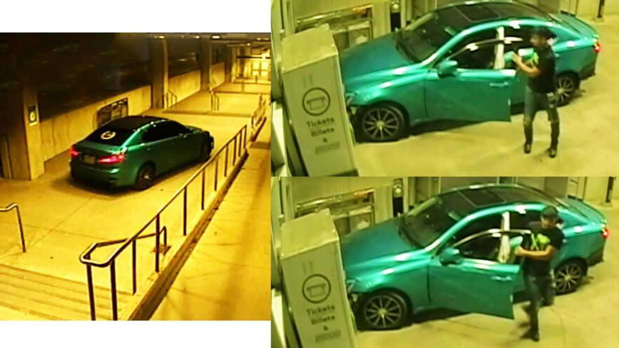 A Man Drove His Car Through An Ajax GO Station Walkway & Left Behind His Bumper
