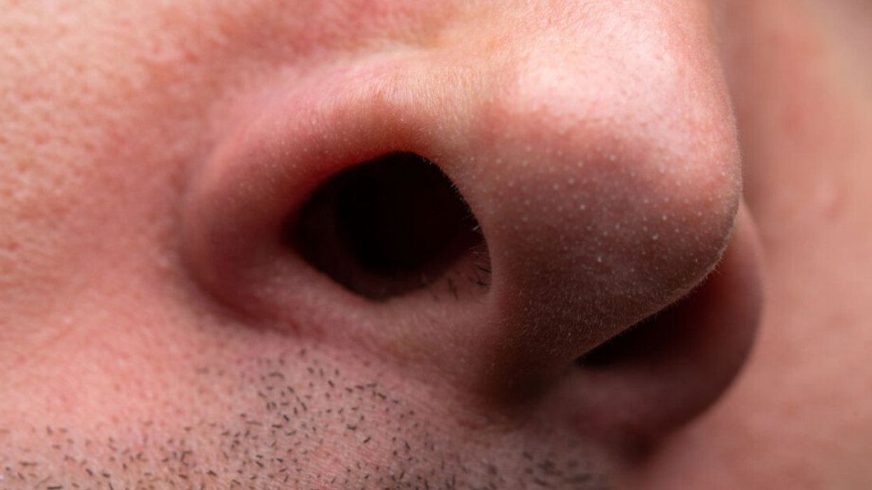 A man's nose.