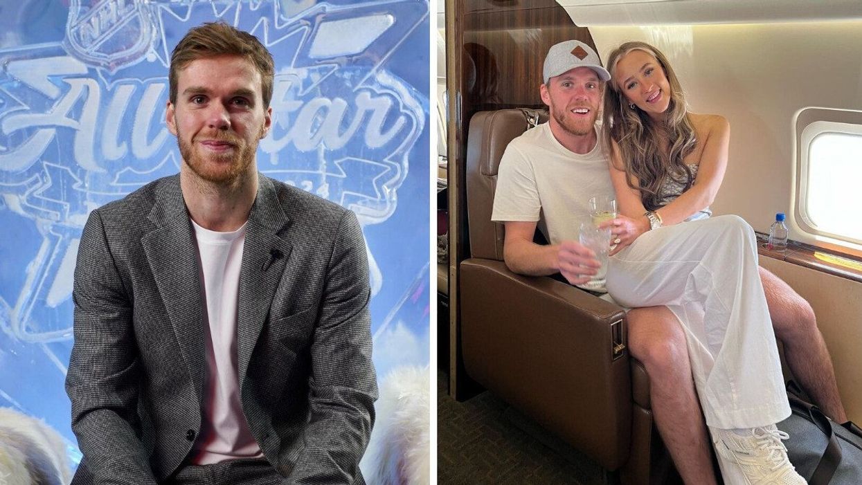 A man sitting and smiling at the camera. Right: A man with a woman on his lap with both of them smiling for a photo.