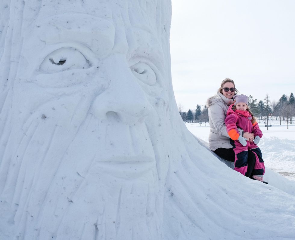 A Massive Snow Sculpture Has Sprouted Near Ottawa & It's A Work Of Art (PHOTOS)