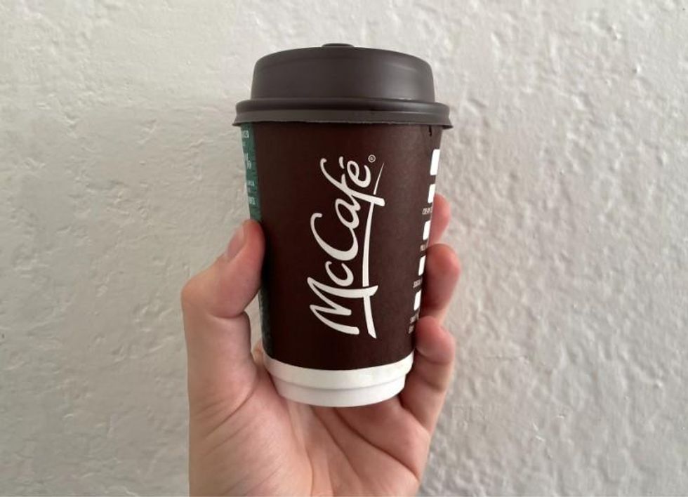 A McDonald's coffee.