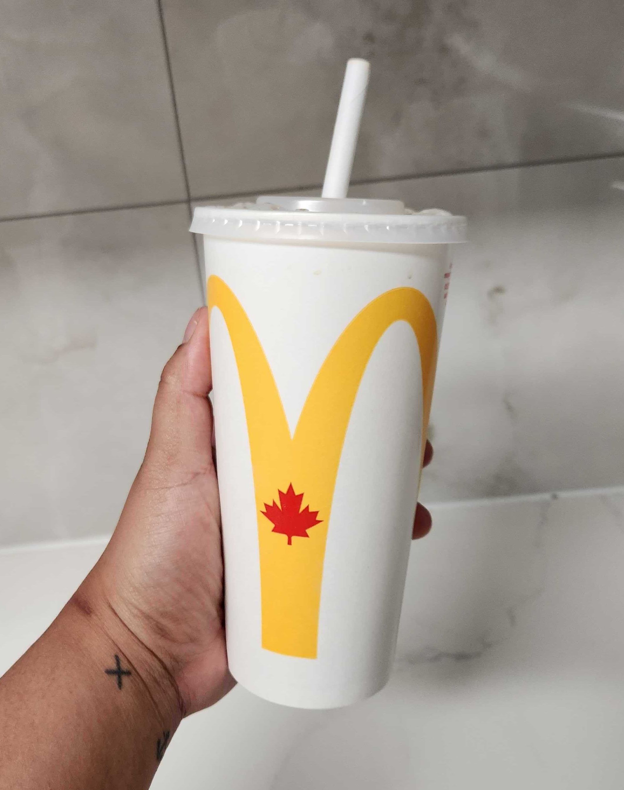 A McDonald's cup of Diet Coke.
