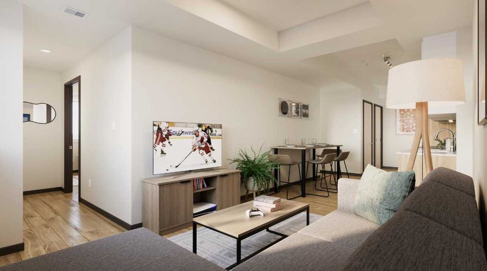 A modern, furnished suite at The Els.