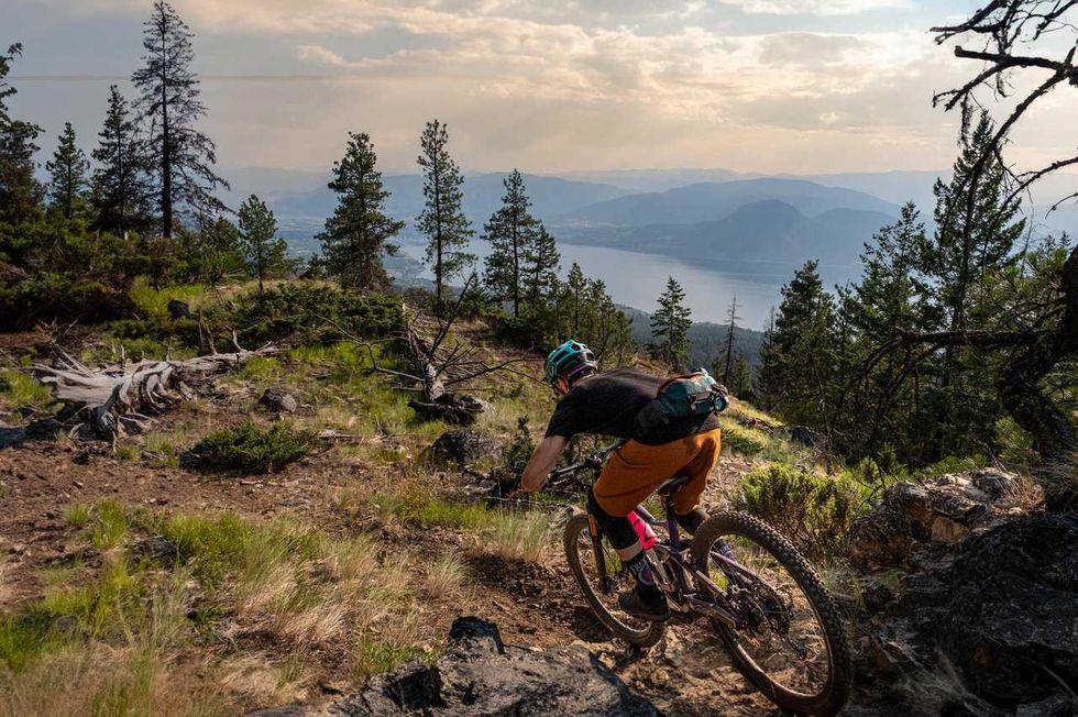 A mountain biker rides the trails at Three Blind Mice in the South Okanagan.