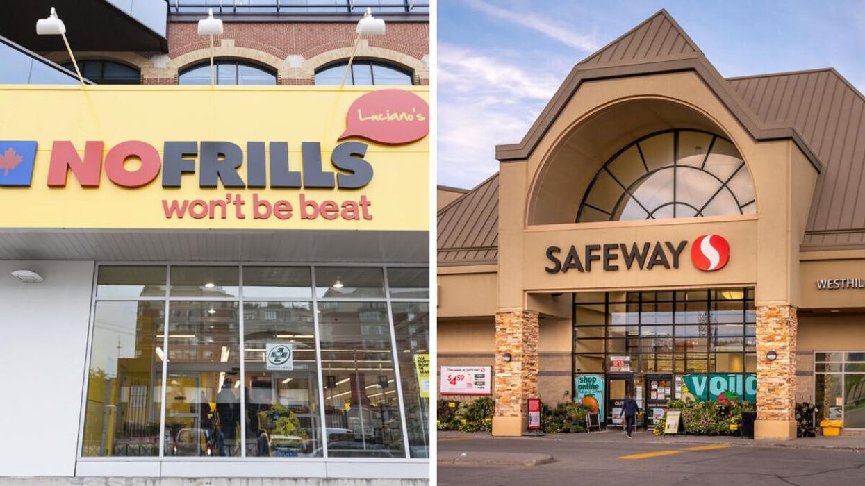 A No Frills Store in Toronto. Right: A Safeway store in Calgary.