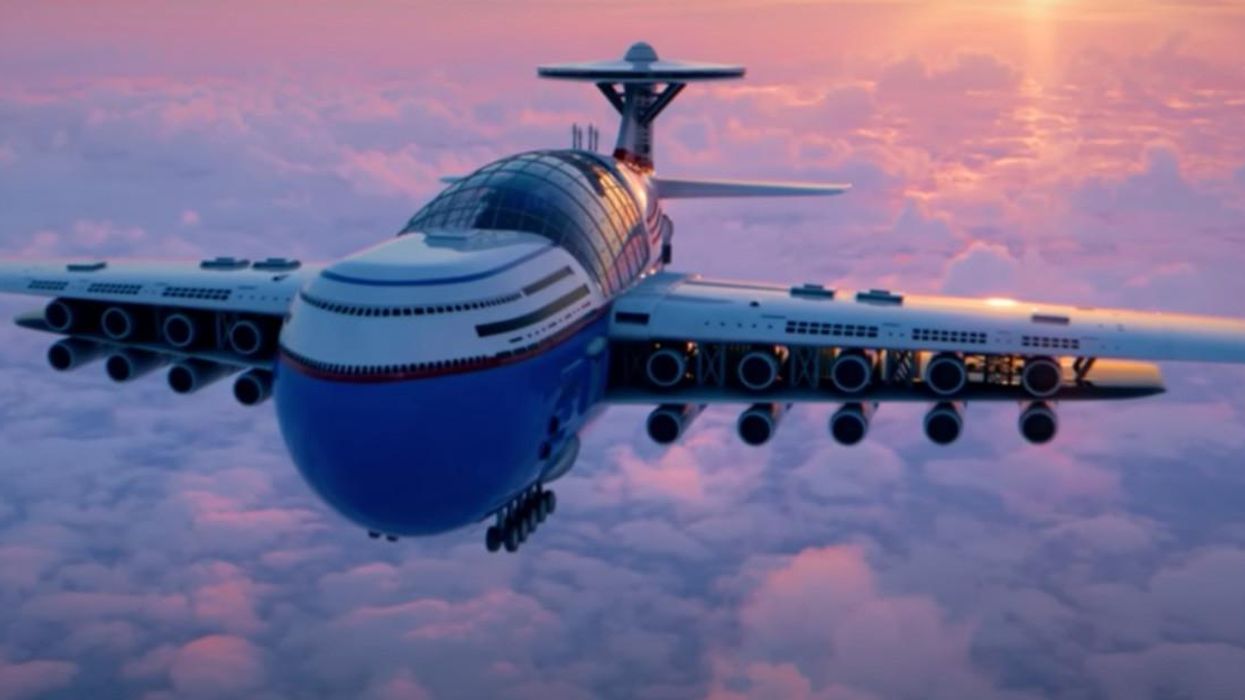 A nuclear-powered sky hotel concept.
