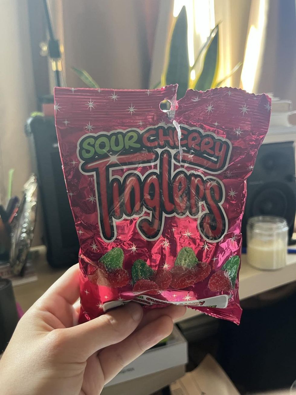 A package of Sour Cherry Tinglers.