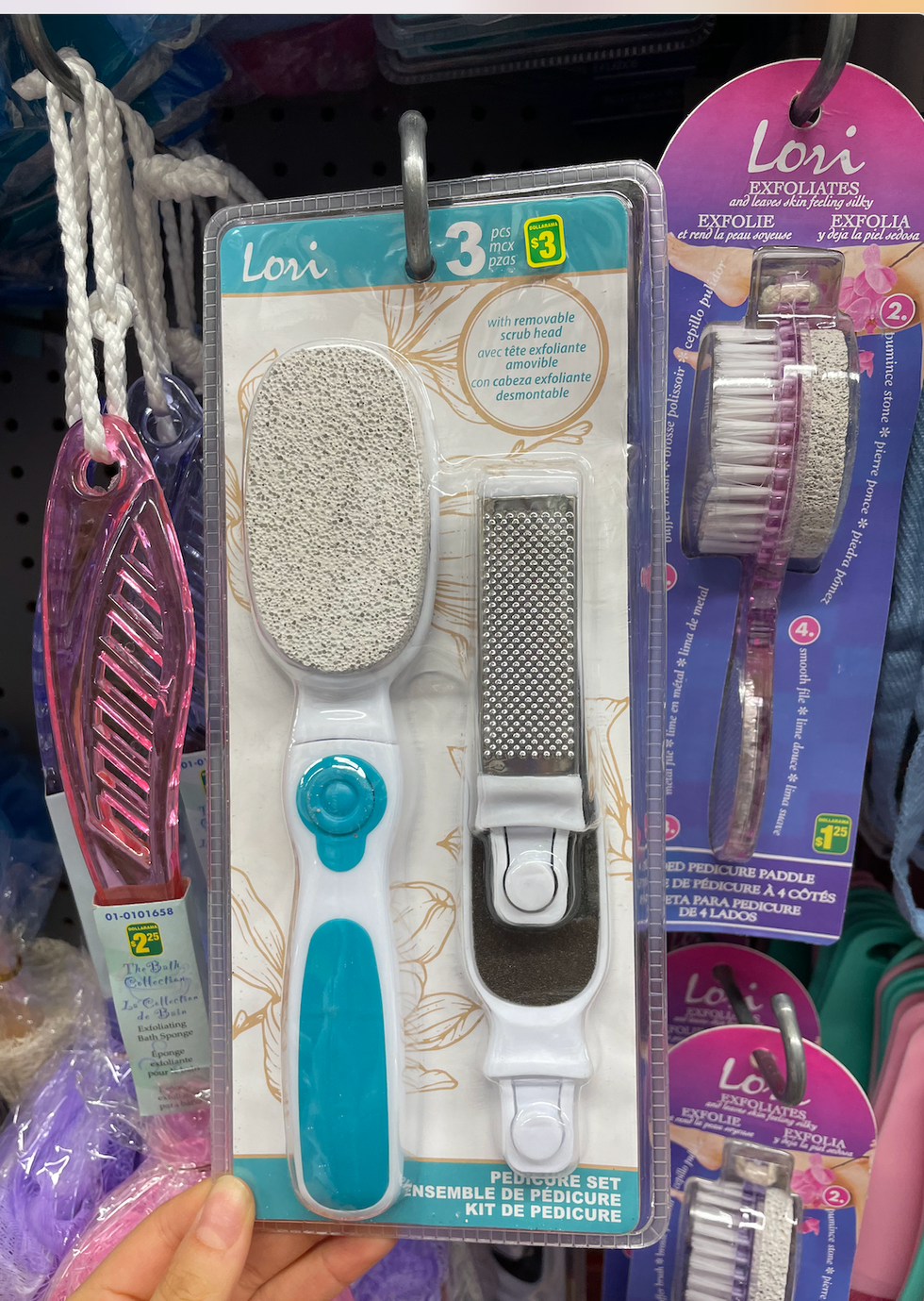 A pedicure set at Dollarama.