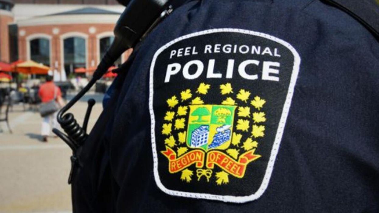 A Peel Police officer badge.