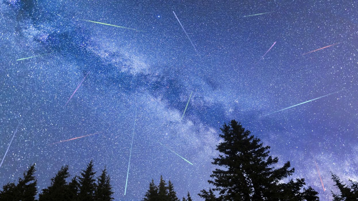 A Perseids meteor shower.