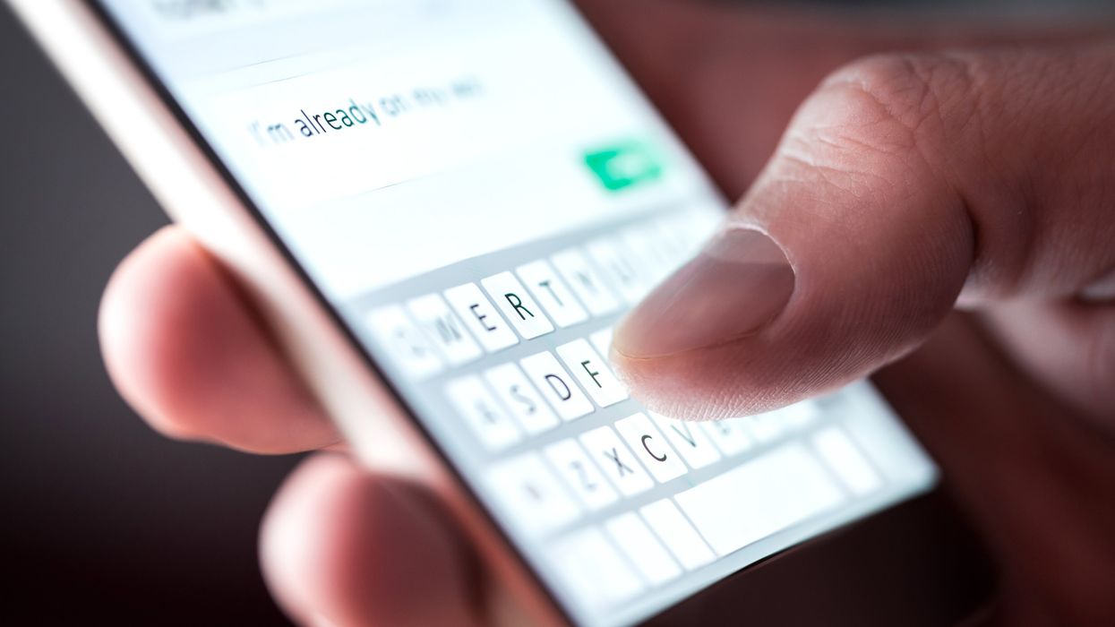 A person holding a phone.