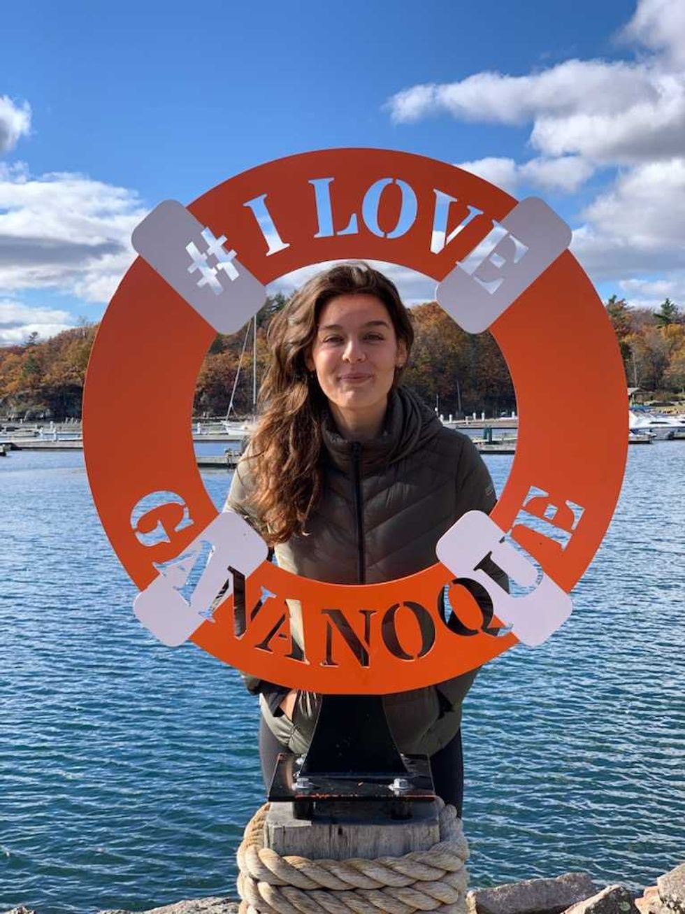 A person in Gananoque, Ontario.