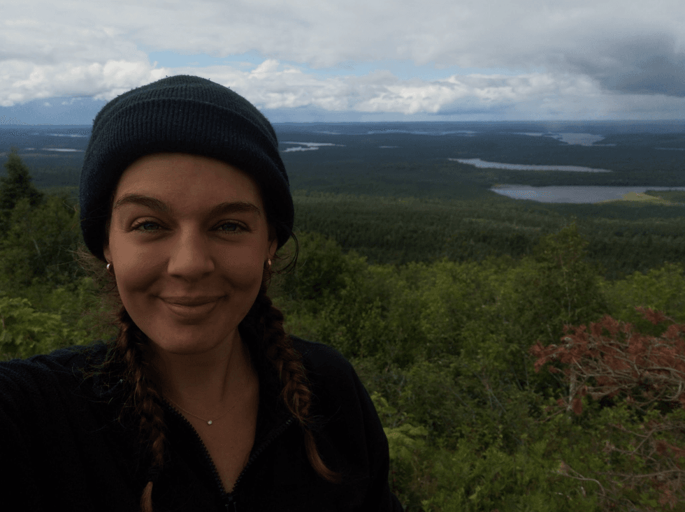 A person in the wilderness in Ontario.
