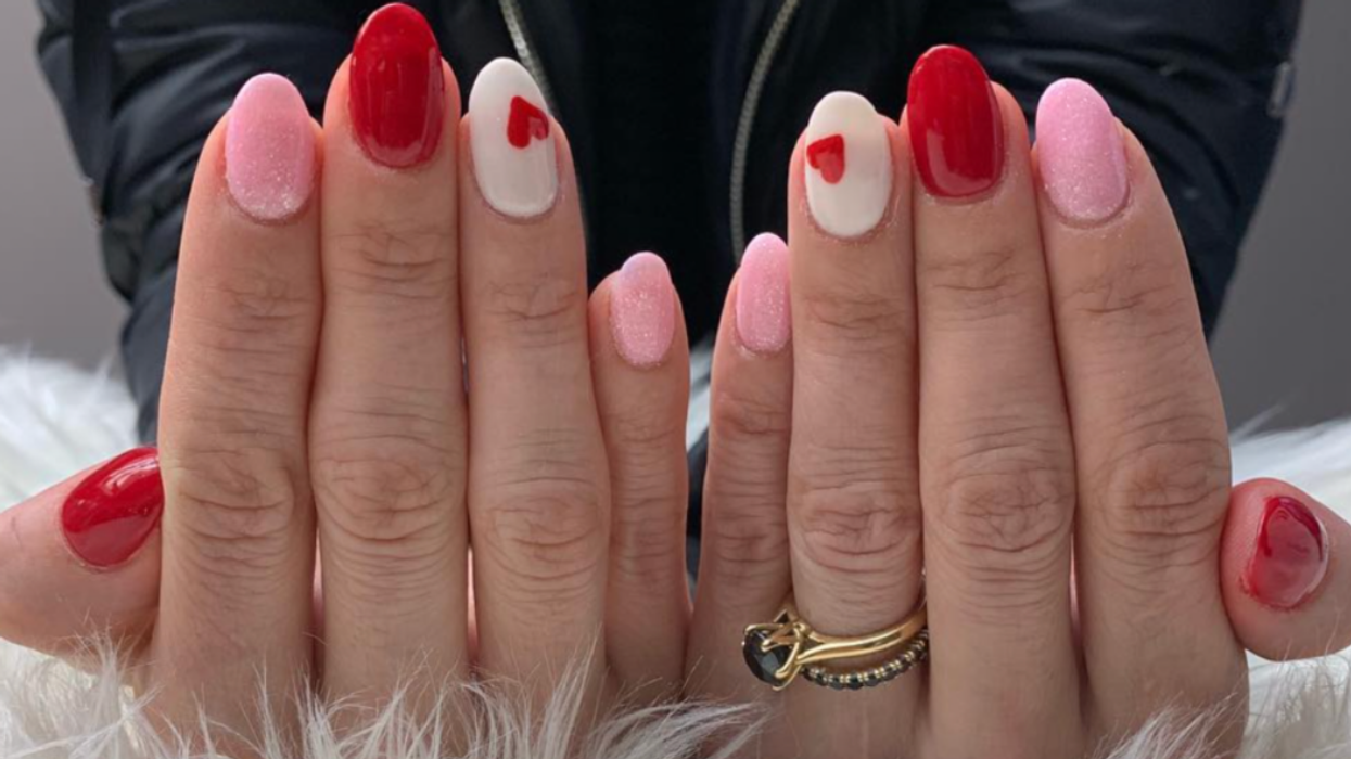 A person modelling a fresh manicure.