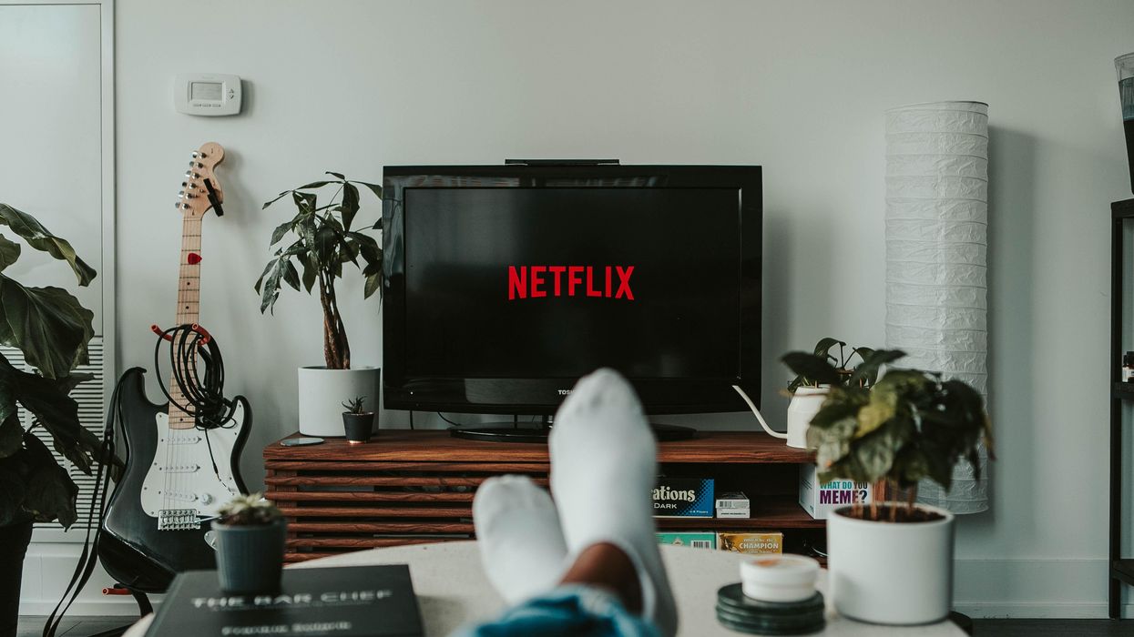 A person watches Netflix.