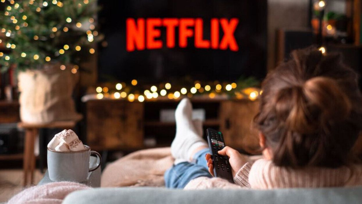 A person watching Netflix.