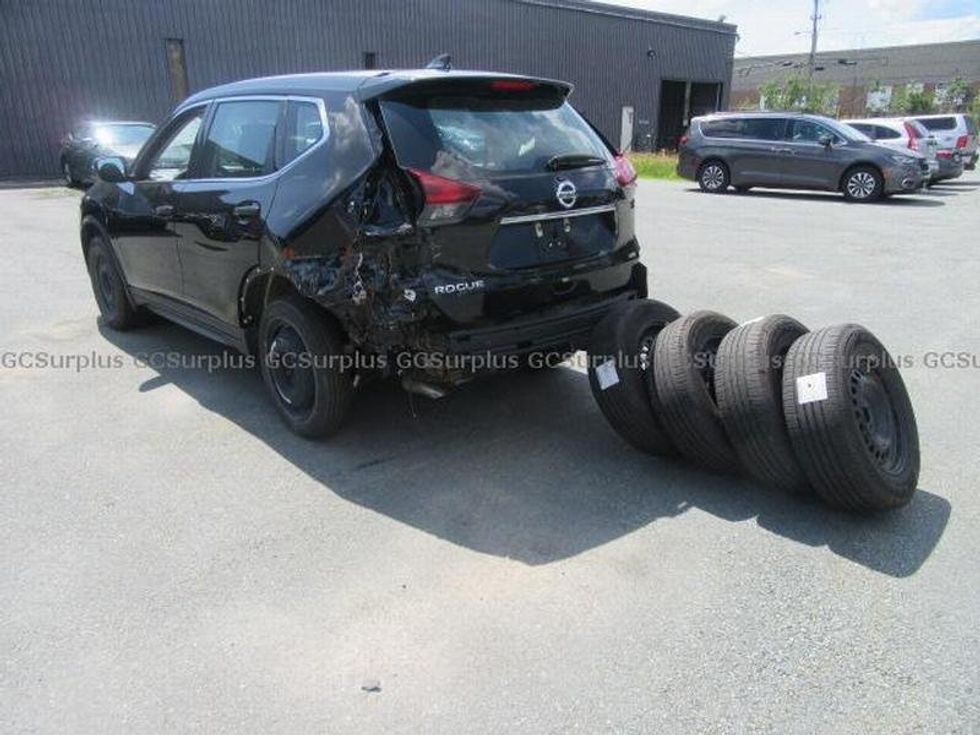 A photo of the vehicle's damaged rear.