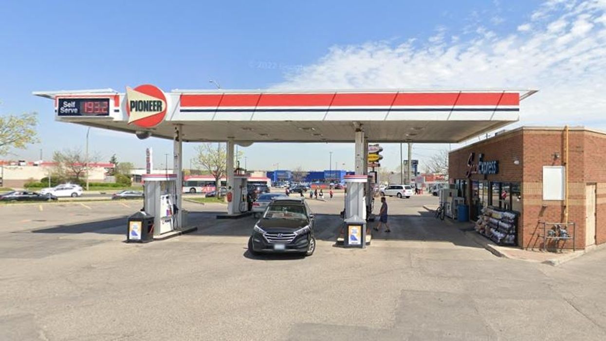 A Pioneer gas station.