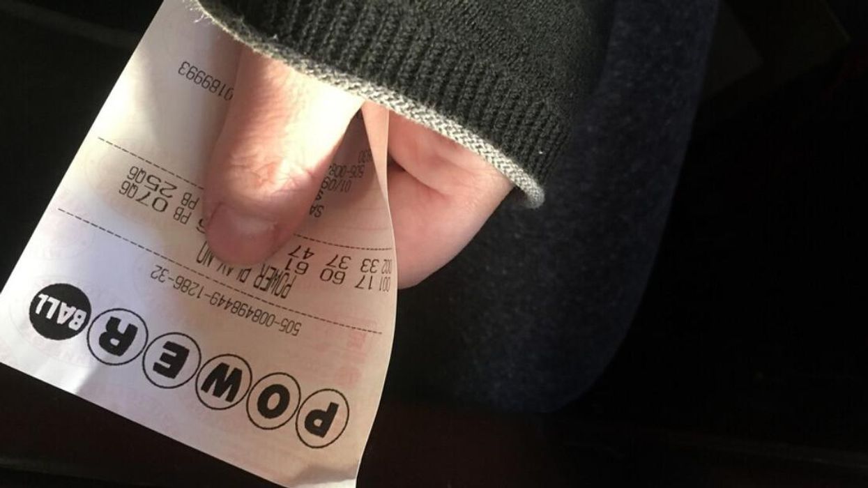 A Powerball ticket.