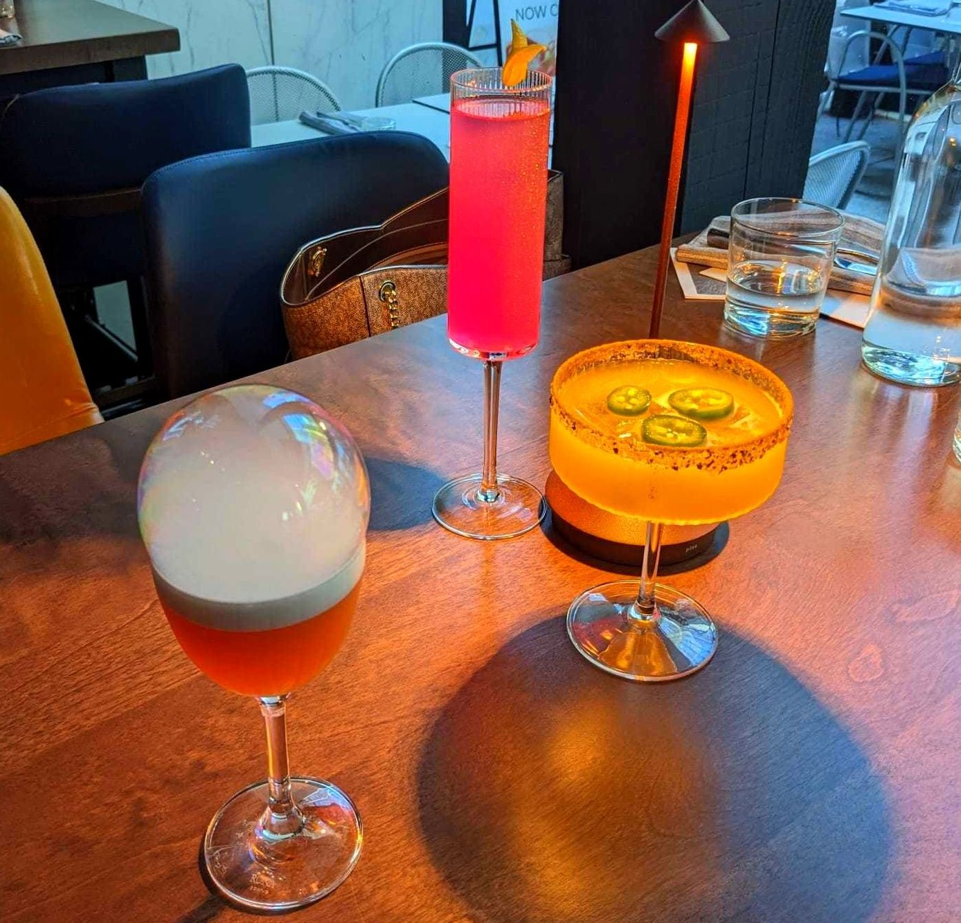 A Prickly Pear Spritz, a Hot Mess Margarita and an Out Of Office.