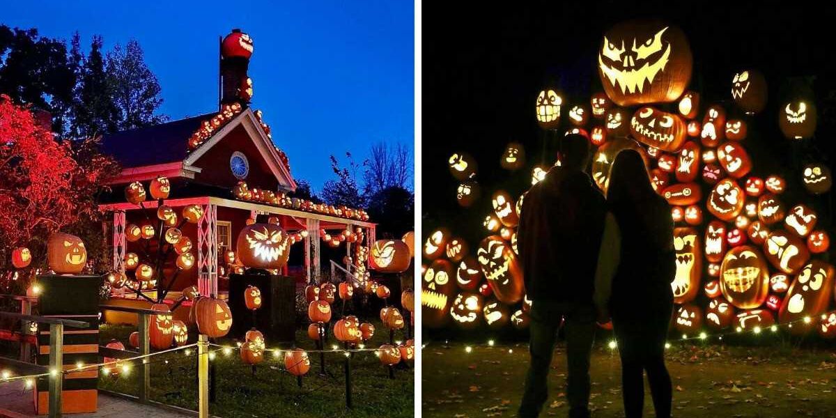 This little village in Ontario has twinkling train rides and pumpkin-filled streets