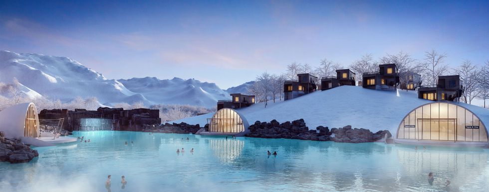 A rendering of the lagoon.