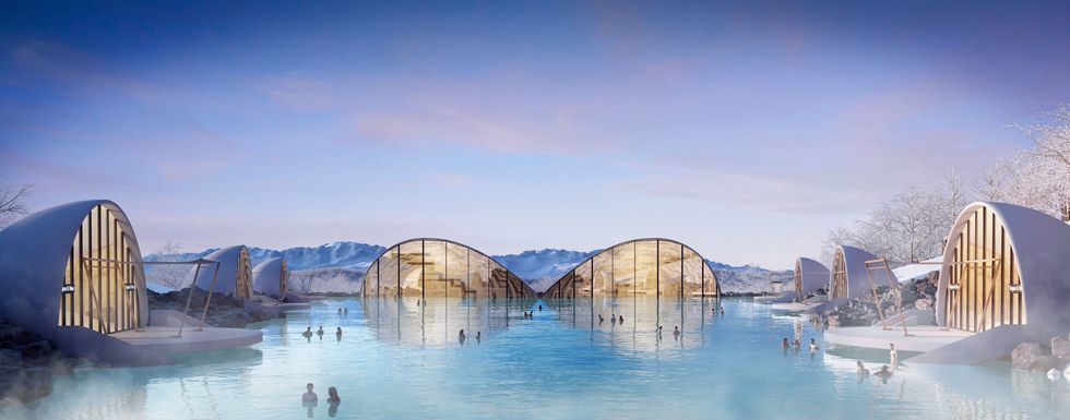 A rendering of the lagoon.