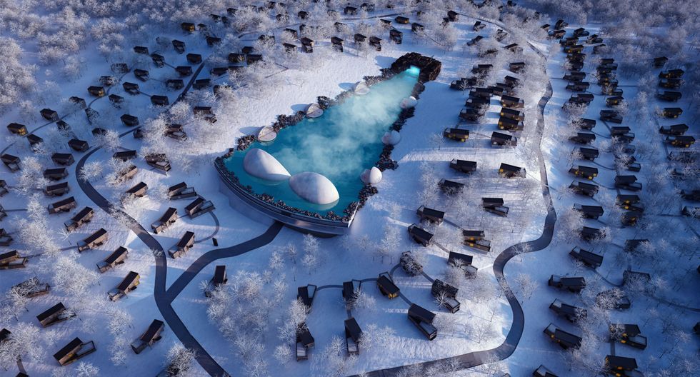 A rendering of the lagoon.