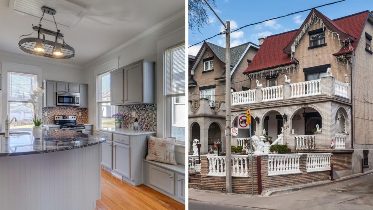 A renovated kitchen. Right: A Toronto home.