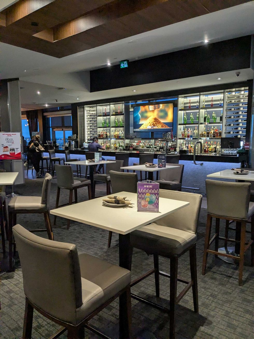 A restaurant lounge at Cineplex VIP