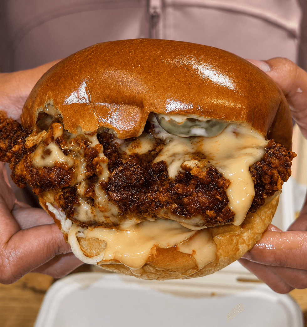 A sandwich from Chen Chen's Nashville Hot Chicken. \u200b