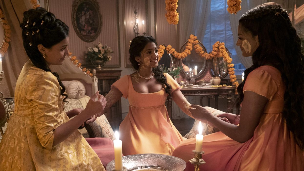 A scene from 'Bridgerton.'