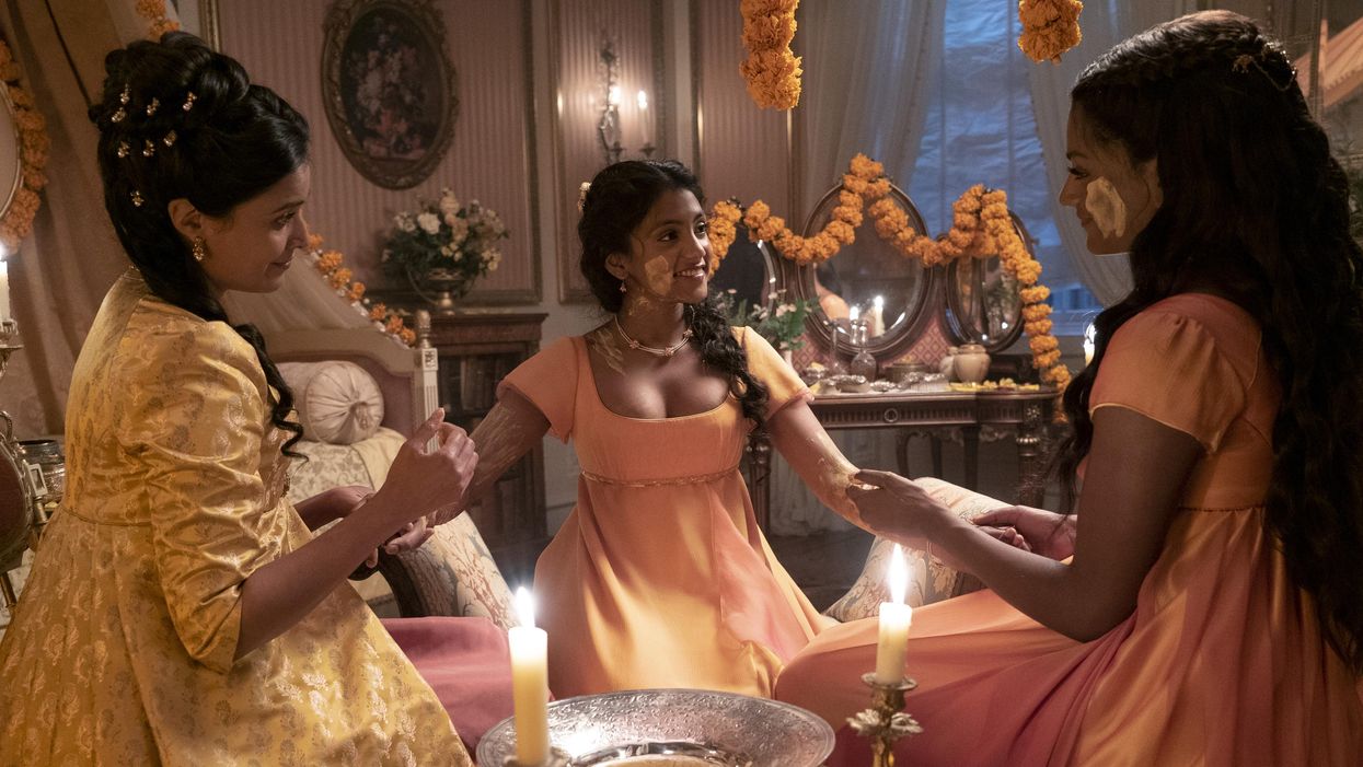 A scene from 'Bridgerton.'