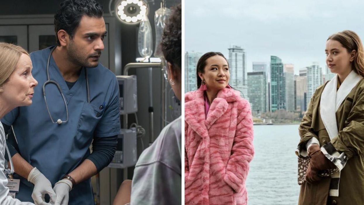 A scene from Transplant. Right: The two leads of Fakes.