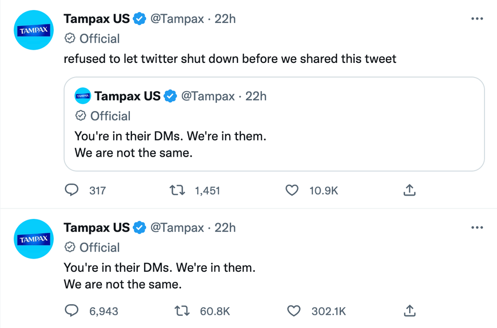 Tampax's Cringey Tweet Is Going Viral & The Brand Is Getting Called Out