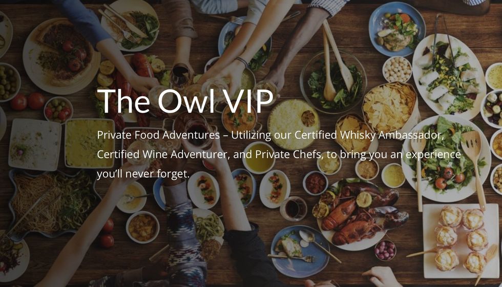 A screenshot The Owl VIP's website