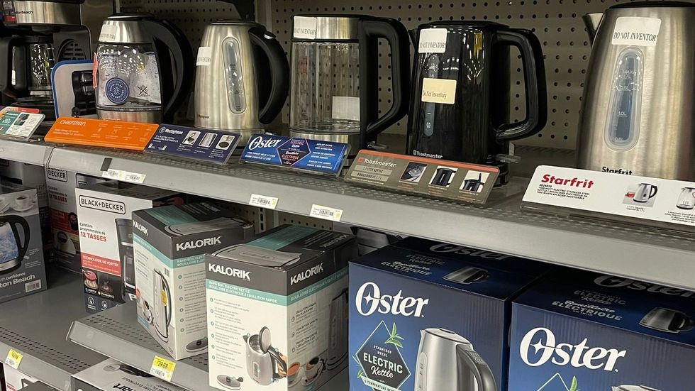 A selection of kettles.