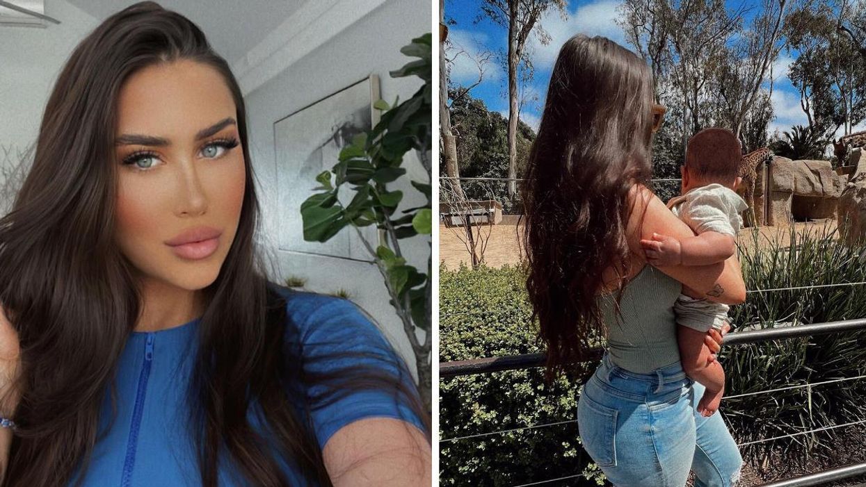 A selfie of Maralee Nichols. Right: Nichols and her son Theo at the San Diego Zoo.