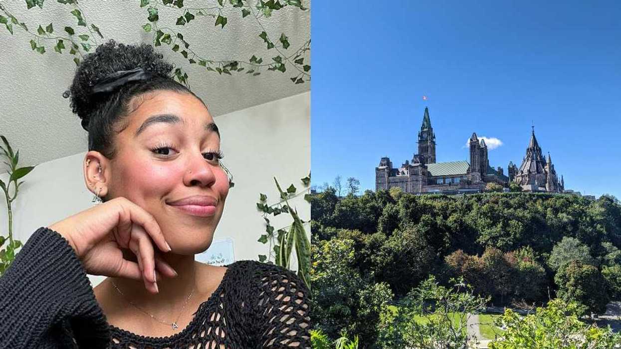A selfie. RIght: Ottawa.
