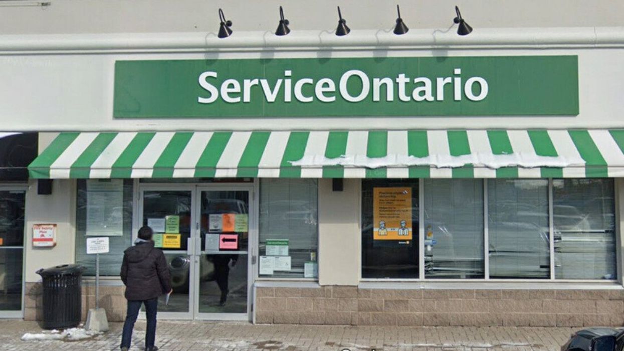 A ServiceOntario location in Mississauga, Ontario.