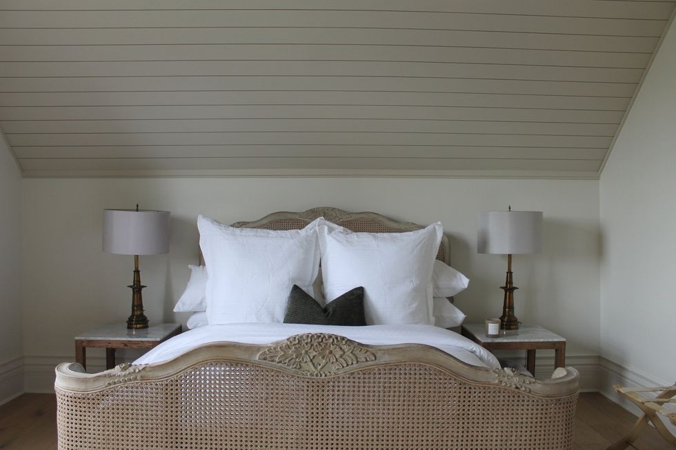 A shabby-chic style bedroom.