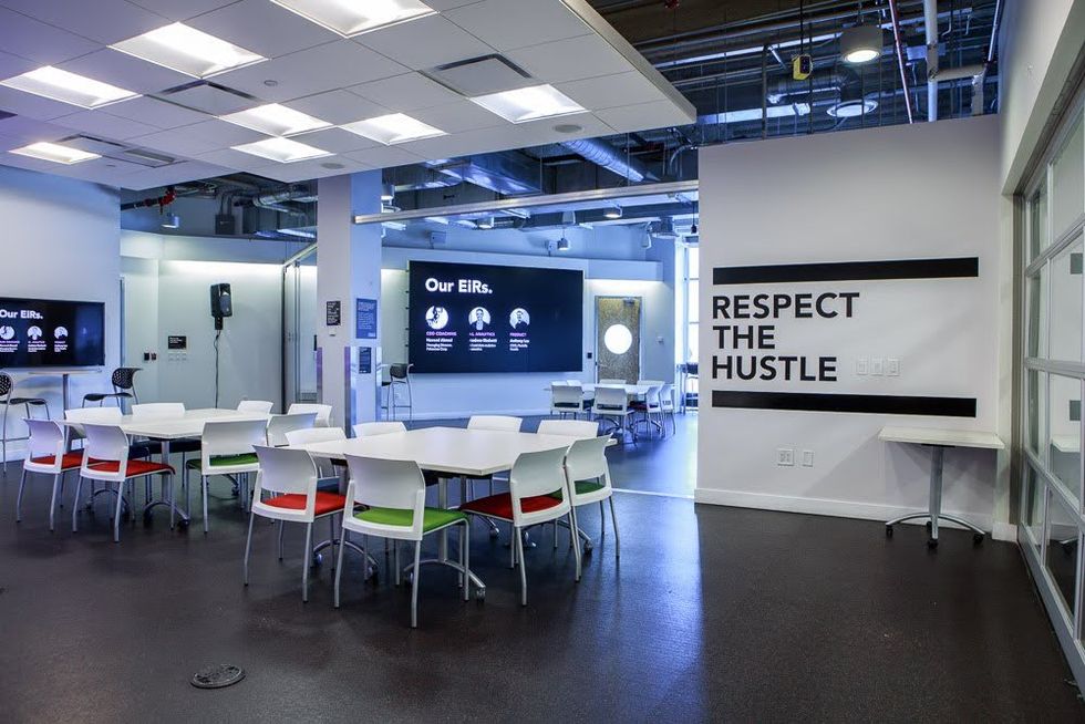 A shared workspace at DMZ Toronto.