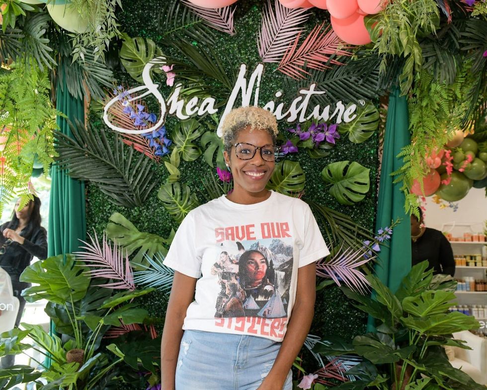 A Shea Summer Salon client poses with a new style