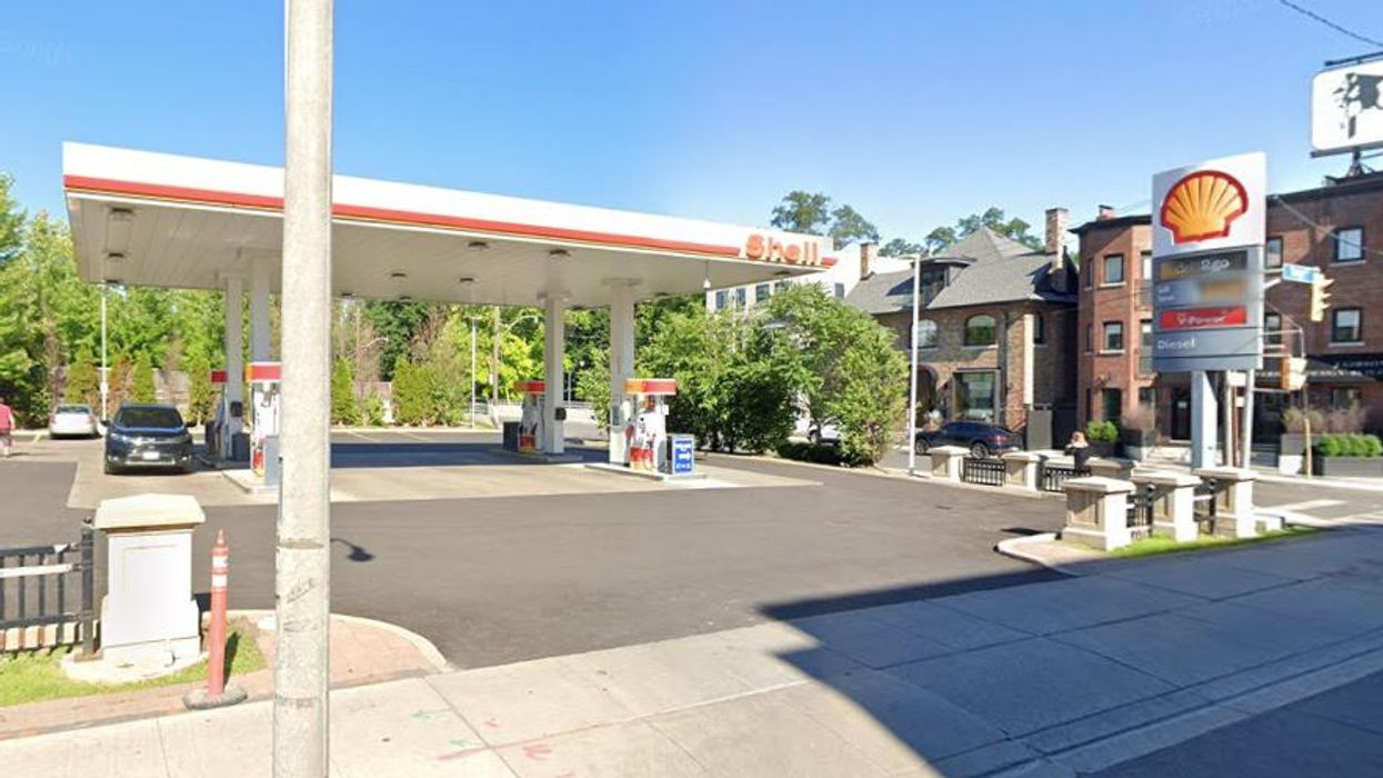 A Shell gas station.