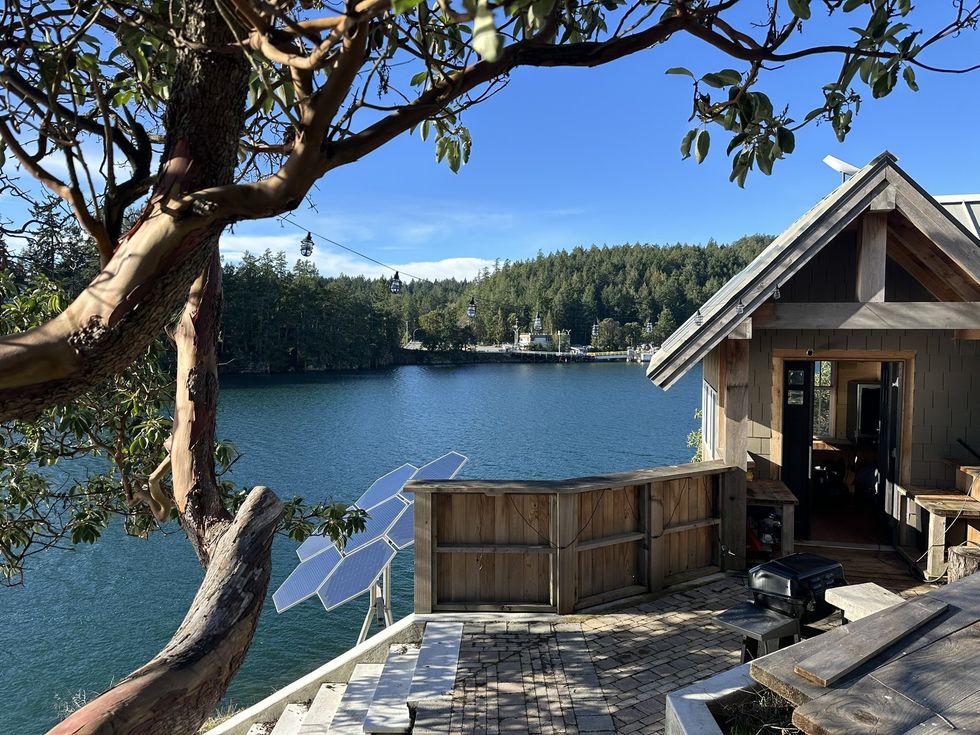 A small home by the water.